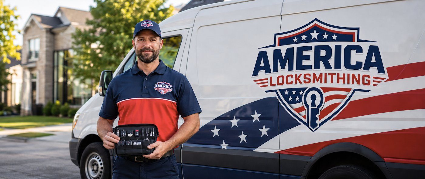 America Locksmithing technician and service van